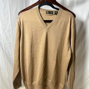 Kinloch Anderson Scotland Vest Men's Medium 100% Merino Wool‎ Tan Italy